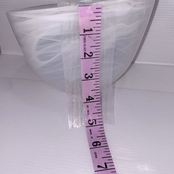 Alabaster Opulent White Swirl Bowl High Low Design Hand Cast Swirl - Picture 7 of 9